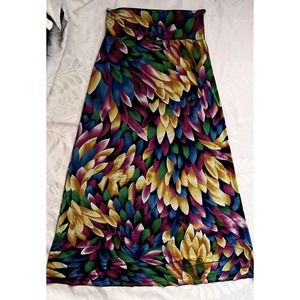 Got Style USA Women’s Maxi Skirt Strips Multicolor Stretch No Size Tag See Pics